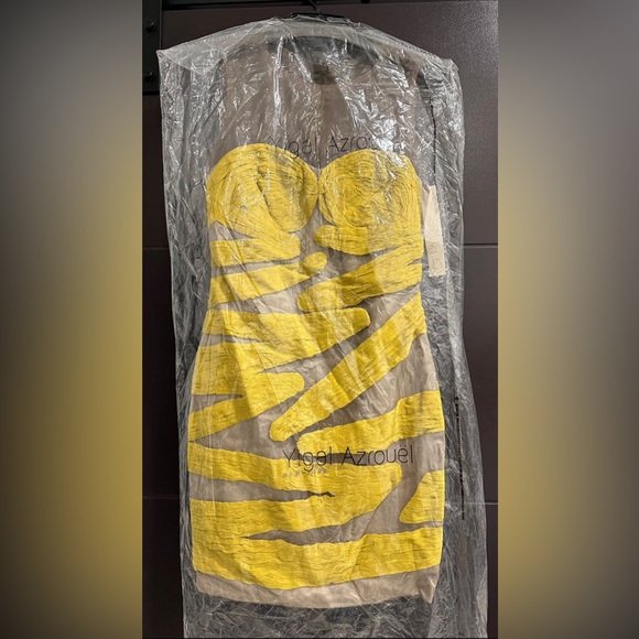 Yigal Azrouel New York Y13411PA Yellow Pistachio Dress Women’s Size 6 - Picture 4 of 5